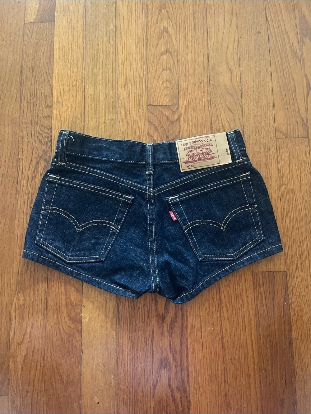 Levi's Dark Indigo Denim Short Shorts